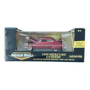 1949 Mercury Custom Red Ertl American Muscle 1:43 Scale Die Cast
